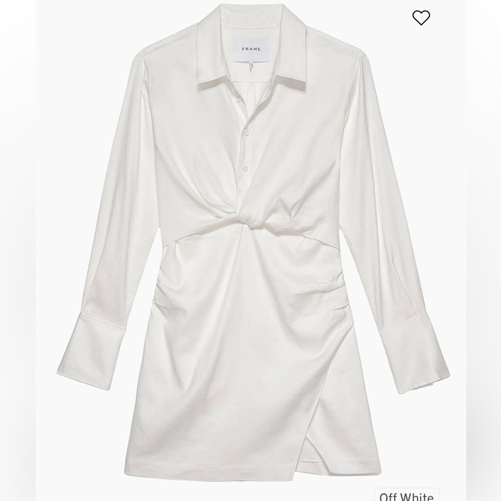 Frame twist mini shirt dress